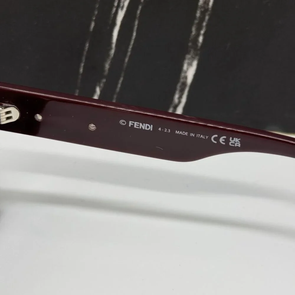 NEW FE40091U 69A FENDI BORDEAUX GREY SQUARE MEN FENDI SUNGLASSES - Picture 10 of 11